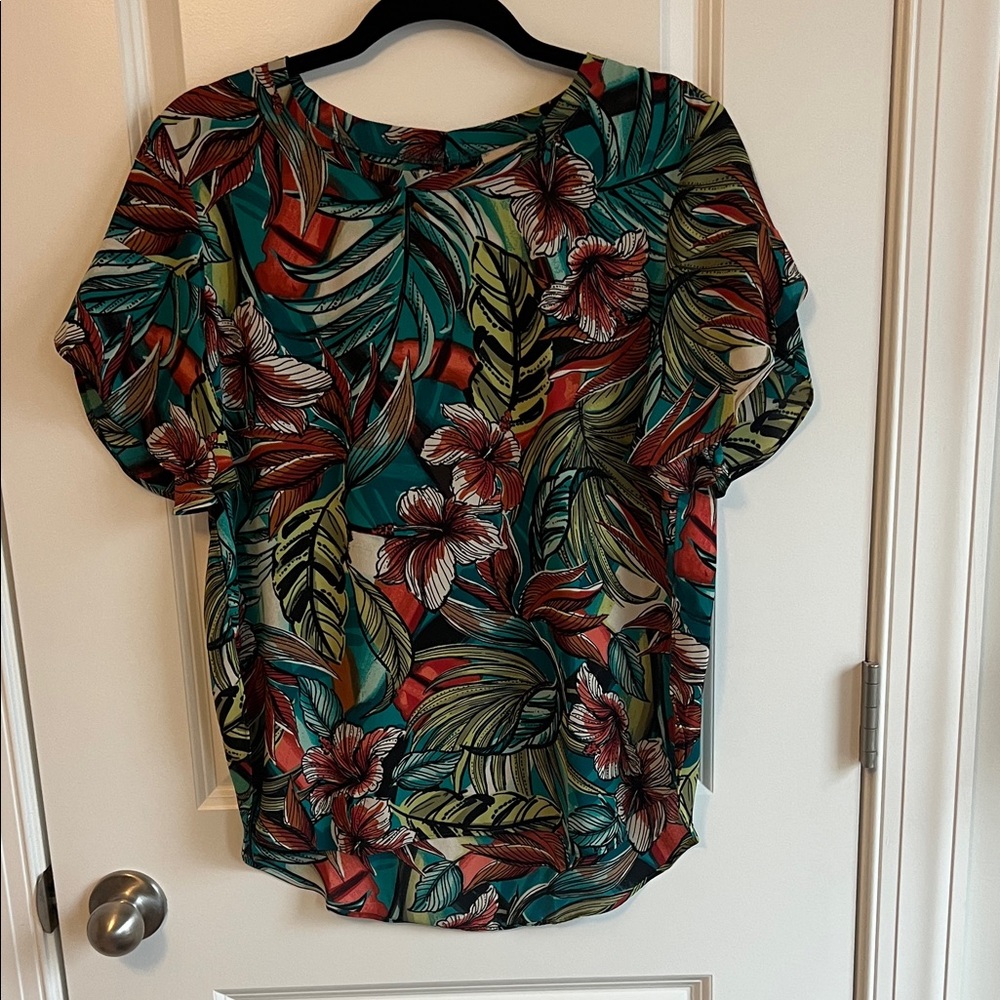 Loft Jungle Print short sleeve Blouse